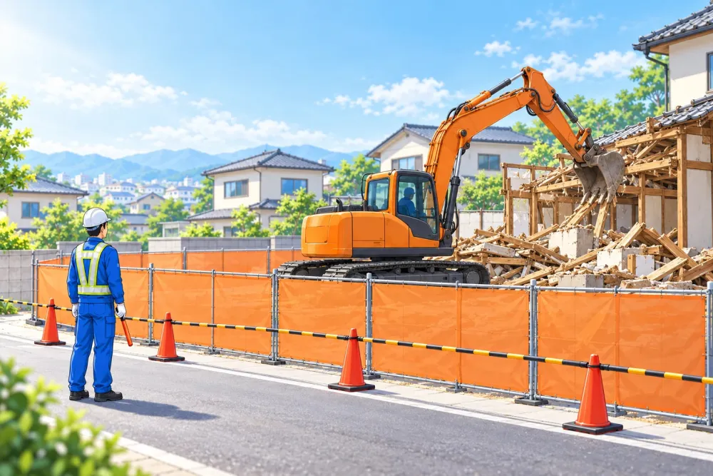 安全に配慮して進める住宅の解体工事のイメージ