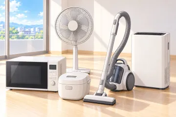 電子レンジ・炊飯器・掃除機などの家電のイメージ