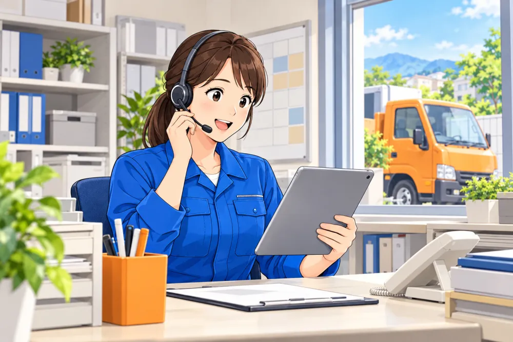 お急ぎのご相談に電話で対応するスタッフのイメージ